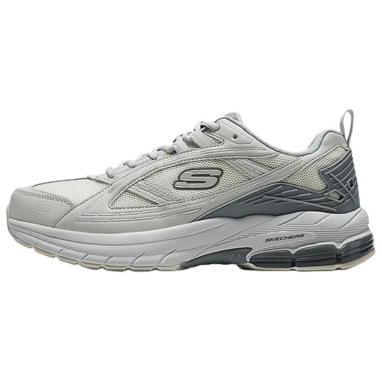 Skechers Orbital Men Gray Running Shoes Breathable Mesh Comfort Soft Lightweight Cushioning Casual Versatile 8790370-GRY 39.5
