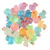 10/20/50Pcs 26.5X25Mm Mini Glow Little Duck Diy Resin Accessories Cartoon Jewelry Decoration Transparent 3D White Duck