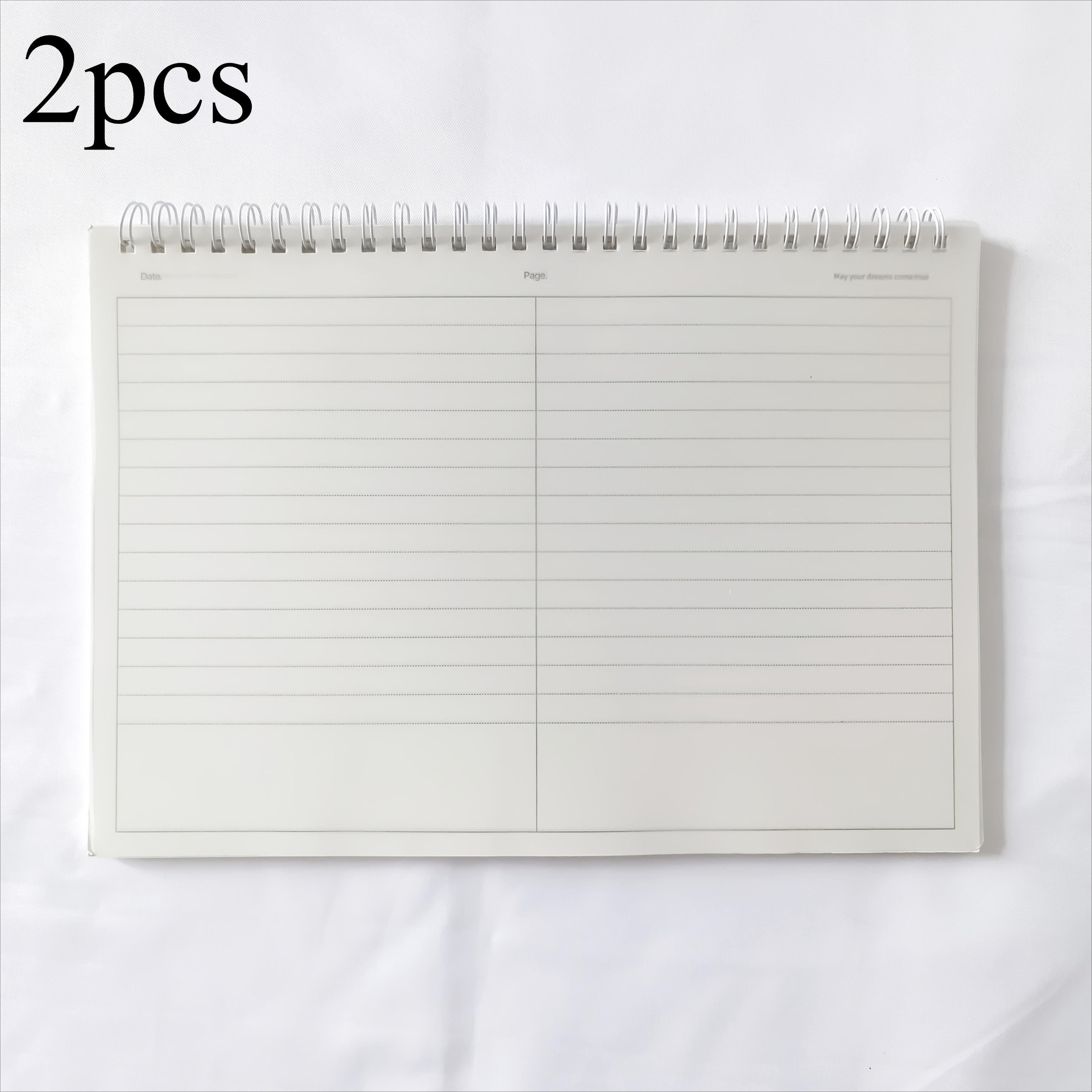 

2 блокнота для церковных заметок, блокнот для заметок проповедей, журнал для церковных заметок, заметки по Писанию, 2x60 двухсторонних страниц, прозрачная водонепроницаемая обложка из твердого картона Horizontal line