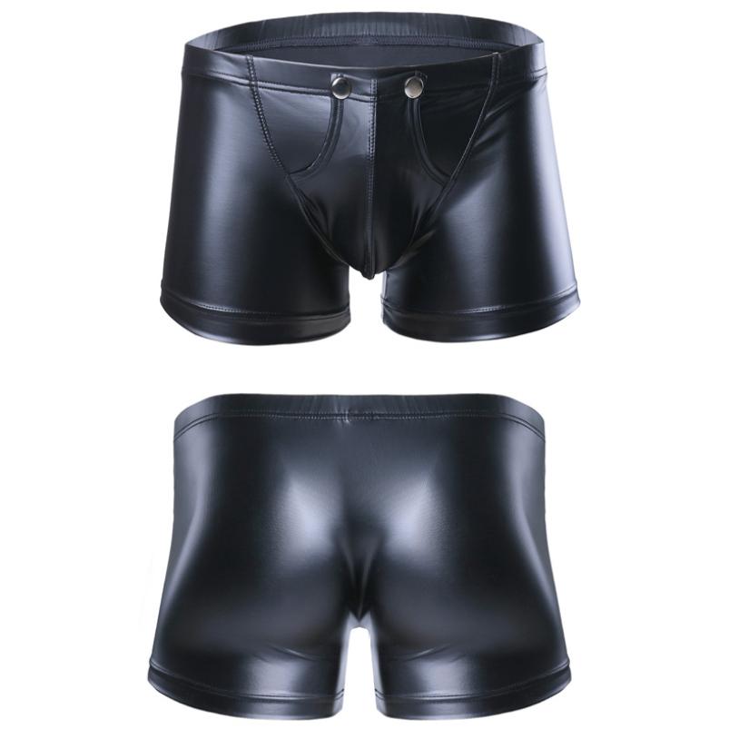 Lingerie Faux Leather Shorts Underpants 