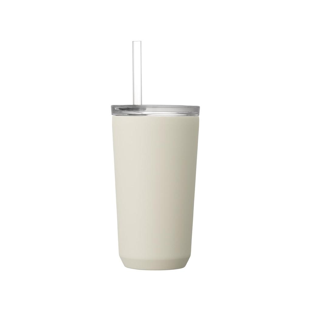 KINTO with 20241 To-Go Tumbler, 480ml, Straw, White,