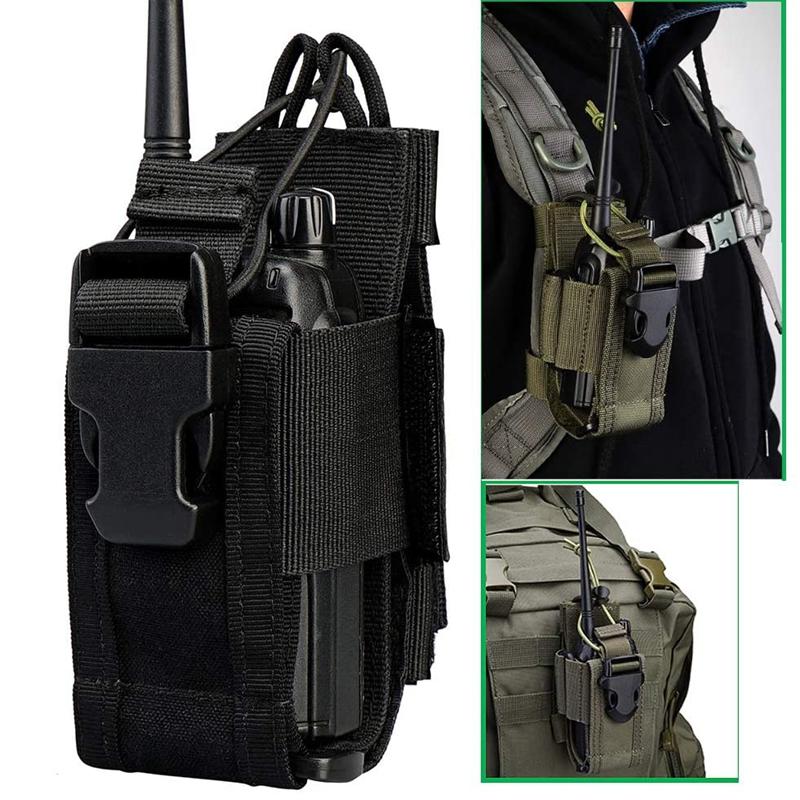 Walkie Talkie Holder Bag Molle Radio Pouch Nylon Waist Pack Pocket Pendant Pouch Hunting Accessories
