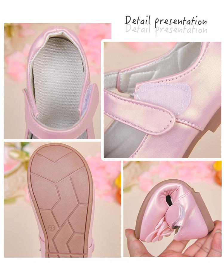 Spring & Autumn Flower Girl Loafers: Kids' White Leather Princess Shoes