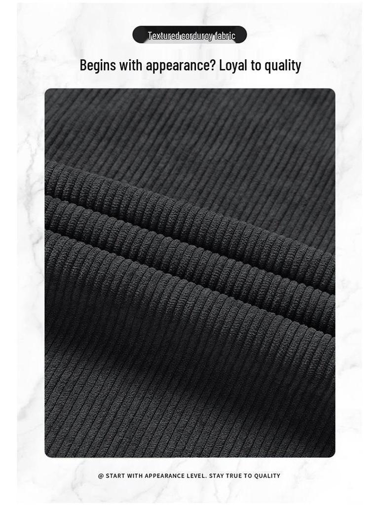 Women's High Waist Corduroy Joggers - Casual, Plus Size, Versatile Sweatpants
