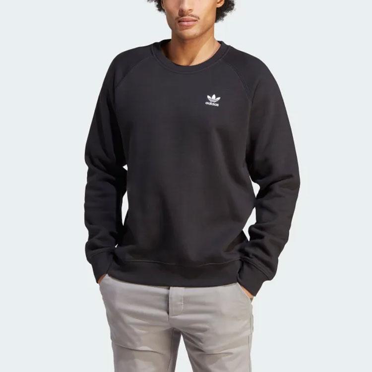 Adidas Originals Trefoil Essentials Crewneck Sweatshirt Men Sweatshirt Black IM4532