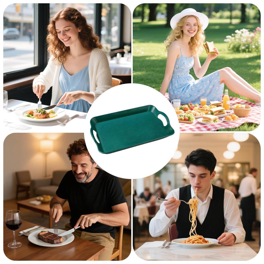 Trays For Serving Food Rectangular Platter Board Rectangular Snack Platter For Party Dinner Breakfast Buffet Picnic Kitchen Bar