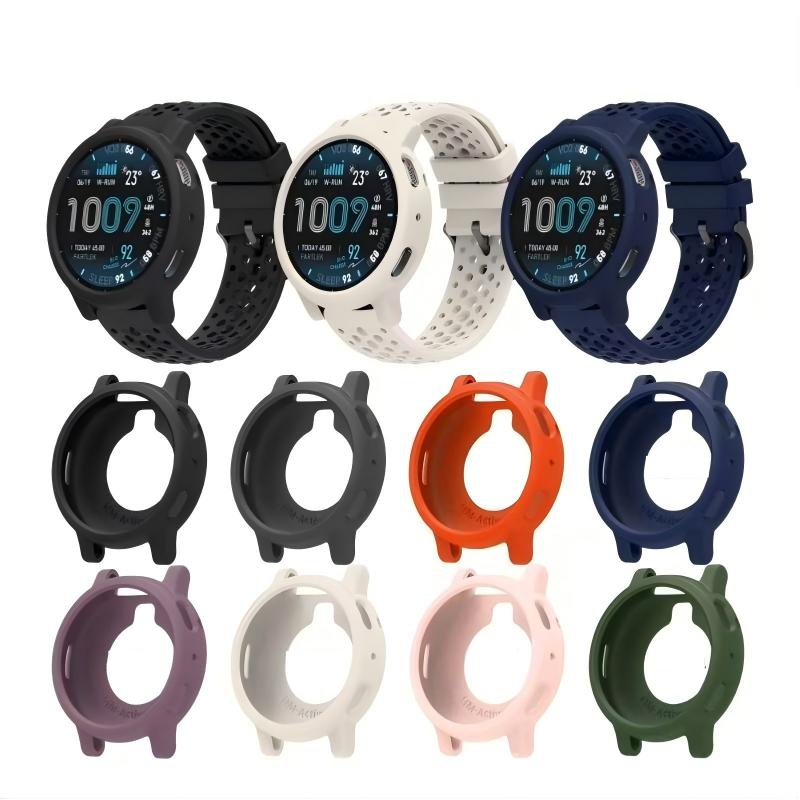 Soft Silicone Strap+Case for Amazfit Active Max Bumper Hollow Cover Protective Strap for Amazfit Active Max A2557 ShellAccessory