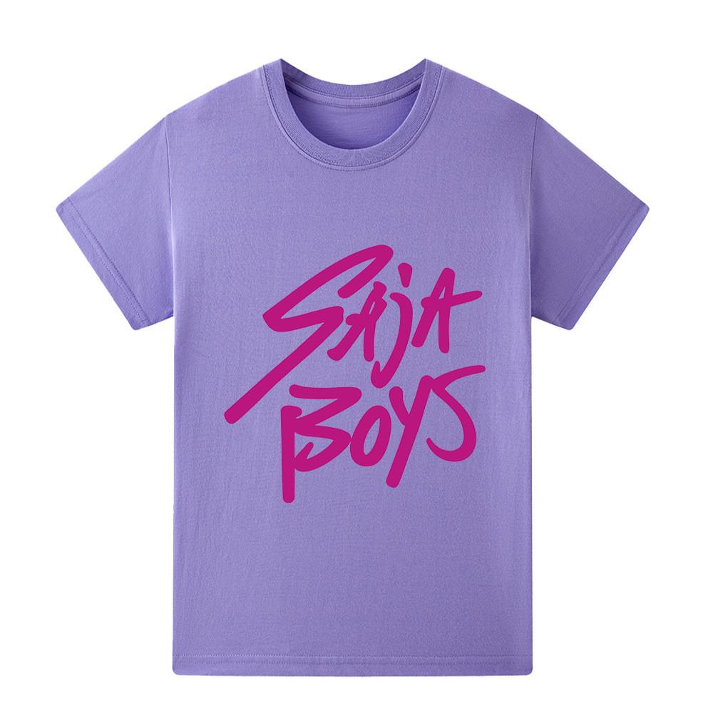 A1205 Kids Boys Girls Sajaboys Kpop Rumi Zoey Mira Print Short Sleeves T-shirt
