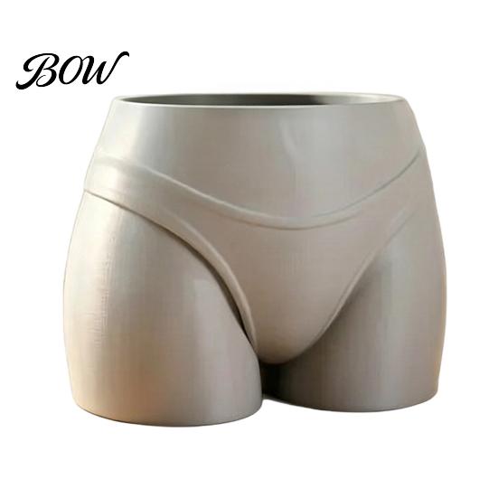 Nordic Style Artistic Ornament Funny Briefs Planter, Modern Humorous Plant Pot, Human Body Minimalist Sculptural Planter for Indoor Plants Home Office