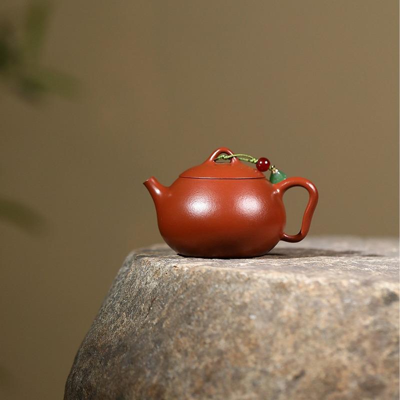 

120ml Retro Yixing Purple Clay Teapot Handmade Little Scoop Pot Raw Ore Zhu Mud Tea Maker Kettle With Filter Zisha Tea Set Craft