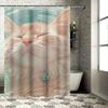 Wasserdichter Duschvorhang mit süßem Katzenmotiv Hitzebeständig Maschinenwaschbar Nicht transparent 180x180cm