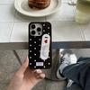 Frosted Polka Dot Wing Band-Aid Bracket Is Suitable for Apple 17 Mobile Phone Case iPhone16 Push-pull 14 Niche 15 Sets