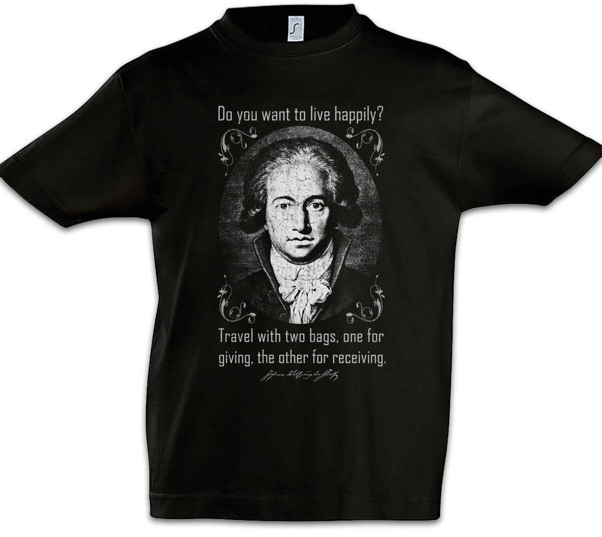

Goethe Do You Want To Live Happily Kids Boys kids boys T-Shirt Johann Wolfgang Quote 130