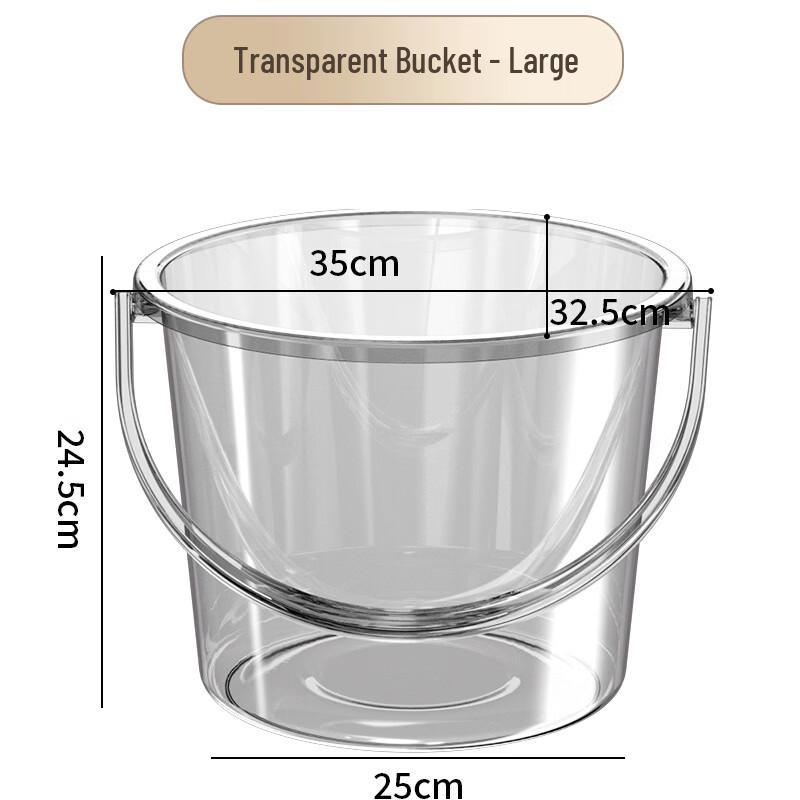 Large Thickened Transparent Plastic Fishing Bucket