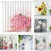 Duschvorhang Garten Bunte Blumen Natürliche Landschaft 3D Wasserdichtes Gewebe Badezimmer Vorhänge Badezimmer Zubehör Badezimmer Dekor