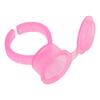 50Pcs Microblading Pigment Ring Cups with Cover for Tattoo Ink Semi Permanent Makeup Eyebrow Glue Container
