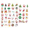 50 Pieces Christmas Stickers Cartoon Holiday Notebook DIY Skateboard Mobile Phone Case Luggage Stickers Waterproofs