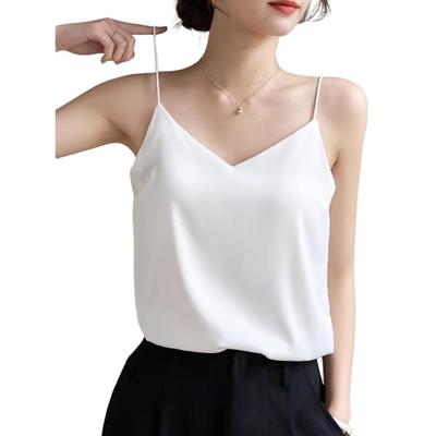 Inner Tank with Chest Summer A8170 Women's Camisole, Top, V-Neck, Pad, Loungewear, Breathable, Cooling,