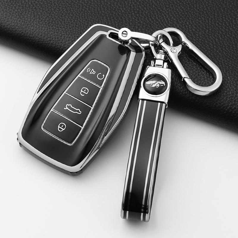 Fashion Tpu Car Key Case Cover Shell Fob For Geely Atlas Boyue Nl3 Coolray X6 X7 Ex7 Emgrand Kulrey Gt Gc9 Keychain Accessories