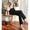 2022 Autumn Winter Jeans Korean stytle Women High Waist Jean Retro Design Slim Flare Denim Trousers Elegant Harajuku All-match