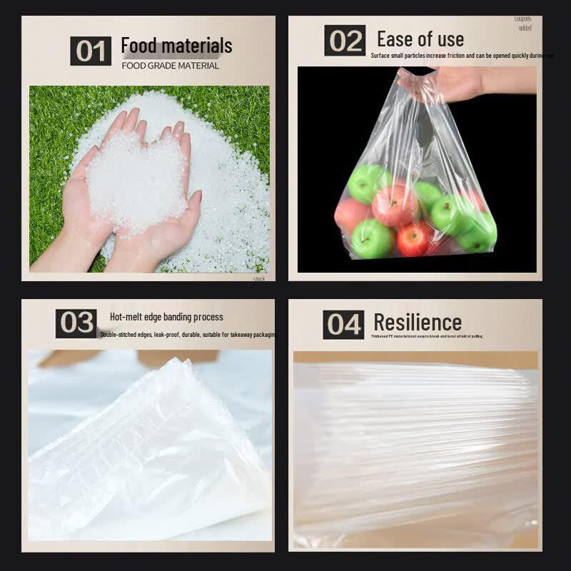 Yuzhou Transparent Disposable T-Shirt Plastic Bags