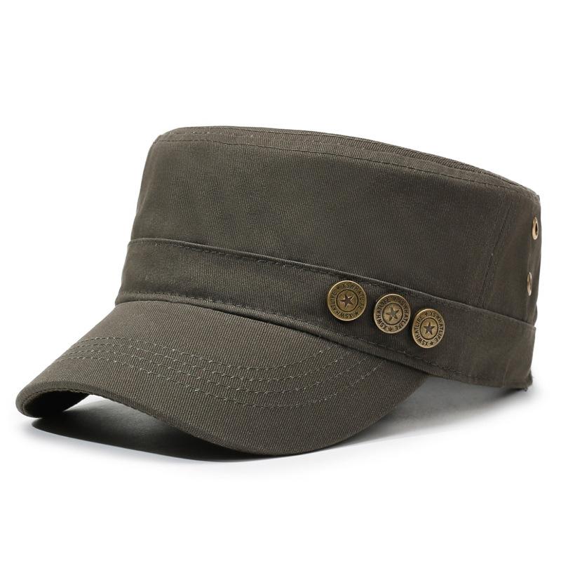 Flat Top Hat Men's Outdoor Sunshade Hat Outdoor Cap Middle-Aged Sunshade Hat