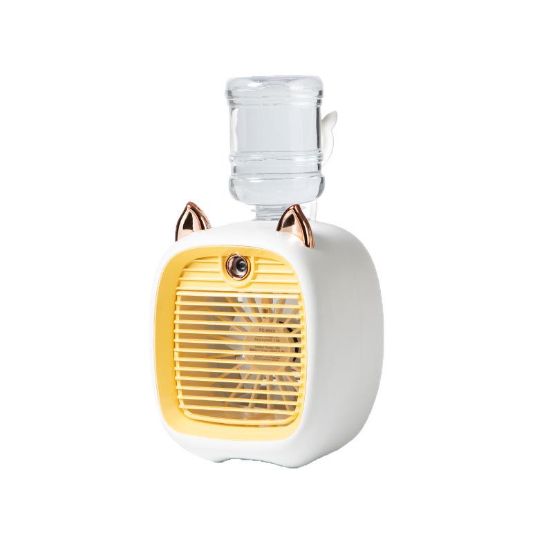Portable Summer Fox Humidifying Spray Cool Air Desk Fan with Nezha Sticker