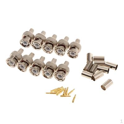 10 stück Professionelle BNC -Auf Stecker Stecker Crimp Adapter