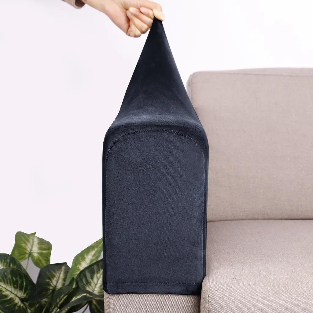 2pcs Armrest Covers Universal Covers Non-Slip Sofa Protector Soft Warm Couch Thickened Furniture for Chair Recliner