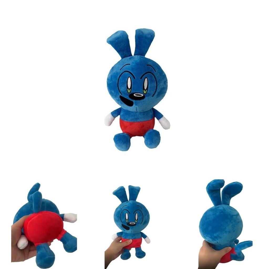 Riggy Plush Blue Rabbit Toy Cute Stuffed Animal Gift For Holidays 25cm Height