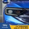 Anti-Scratch High-Gloss Car Headlight Protective Film For Volkswagen Jetta A7 MK7 Facelift Smoke Black Pre Cut Vinyl Wrap Film