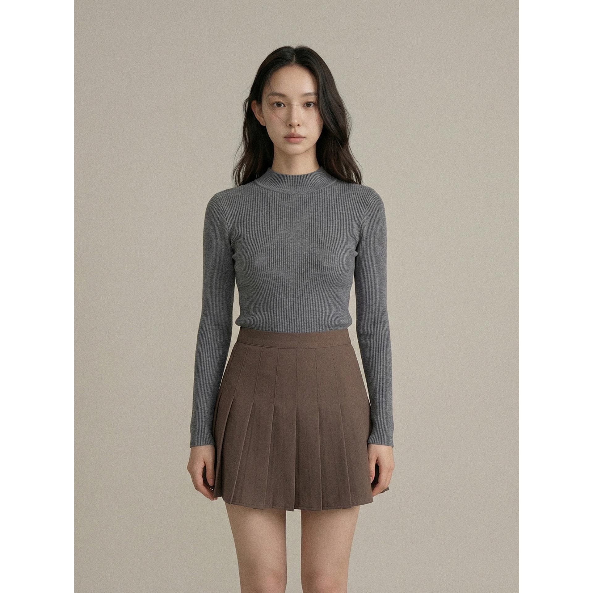 

Зимняя плиссированная юбка Ge Ming с высокой талией - Корейская короткая юбка в студенческом стиле для женщин Small