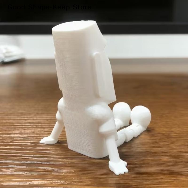 Movable Joints Collectible Figurine Home Desk Decoration 3D Printed Moai Statue Easter Island Moai Ornament With Party Gift