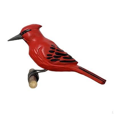 1 Piece Bird Figurine Handmade Animal Miniature Wooden Nordic Carving Art Statue Little Fat