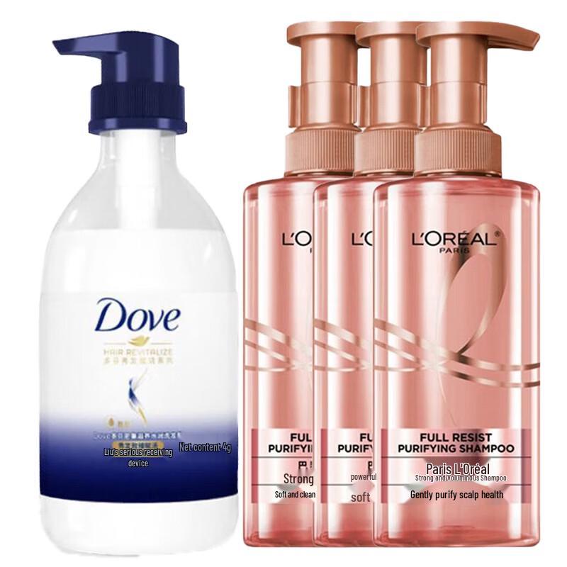 Dove Nourishing Body Wash & L Oréal Strong & Smooth Shampoo Bundle
