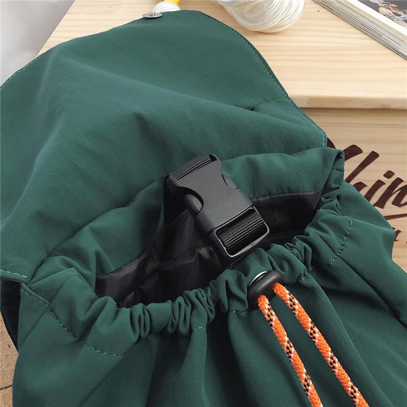 Compact Drawstring Backpack for Women and Men Lightweight Nylon Outdoor Travel Bag