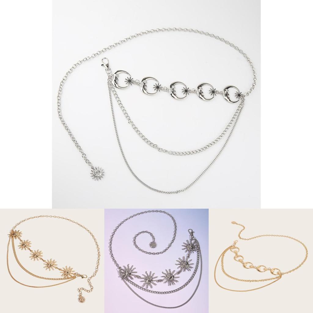 Metal Body Chain For Women With Double Layer Chain For Stylish Summer And Winter Looks