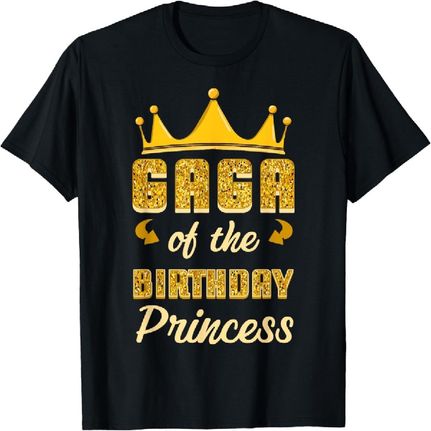 

Gaga Of The Birthday Princess Crown Girl Themed Bday Party T-Shirt XXXXXL чорний