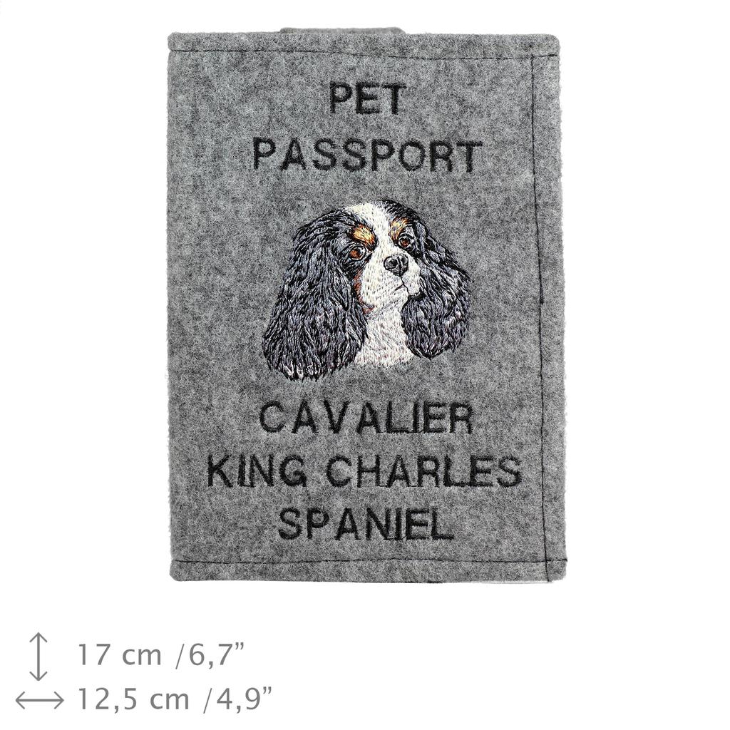 Cavalier King Charles Spaniel - Dog passport case, document case, gift for the traveller from the Art-Dog brand