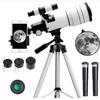 Telescópio Astronômico HD 70300 de Alta Ampliação para Observação de Estrelas e da Lua - Perfeito para Crianças