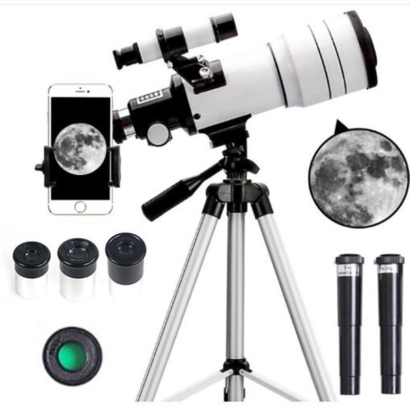 Telescópio Astronômico HD 70300 de Alta Ampliação para Observação de Estrelas e da Lua - Perfeito para Crianças