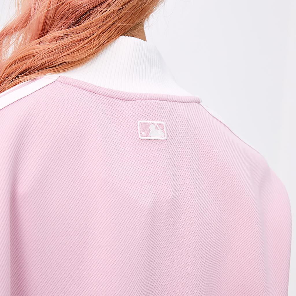 New MLB Preppy Style Collection Boston Red Sox SS25 Jackets & Coats Women's Heather Gray Pink 3FTRV1151-43PKM