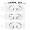 AHASTYLE PT60-4 3 Pair Ear Hooks for AirPods 4 Silicone Earbuds Tips Sport Ear Tips Replacement, Size: M
