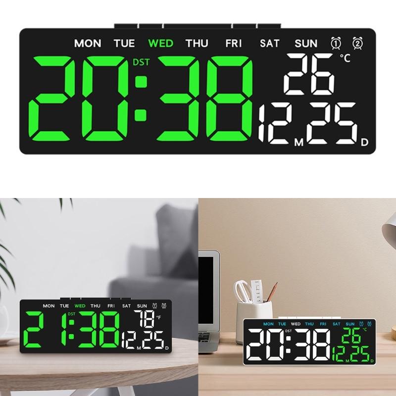 LED Digital Clock with Time, Date, and Temperature Display for Practical Home Access