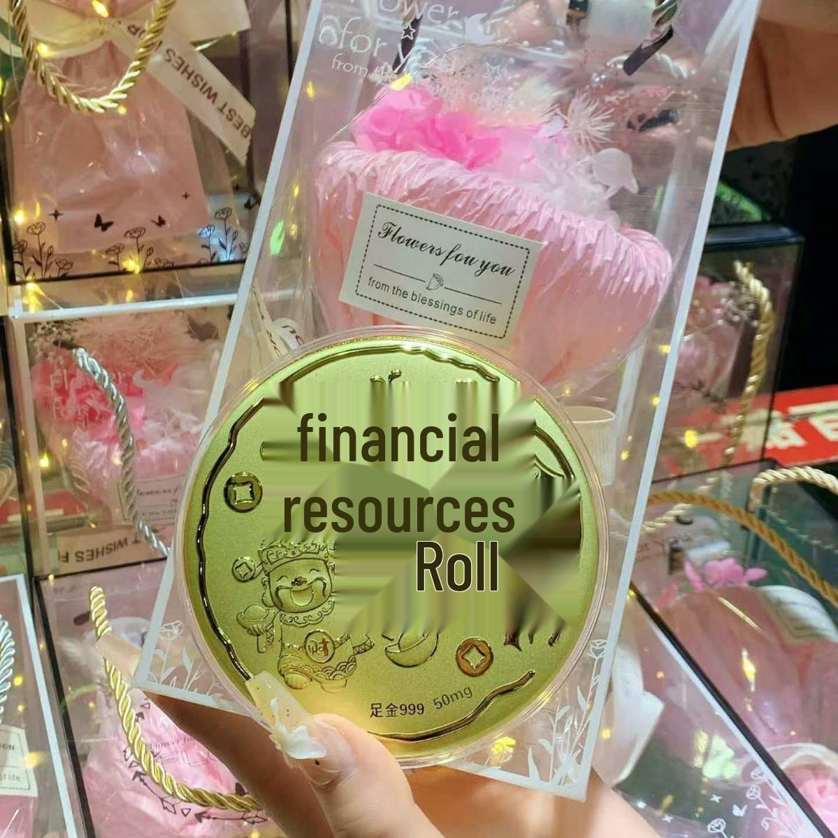 Pure Gold 999 Coin with 50mg Gold Flakes - Mom I Love You Mother s Day Bouquet Gift Box Set