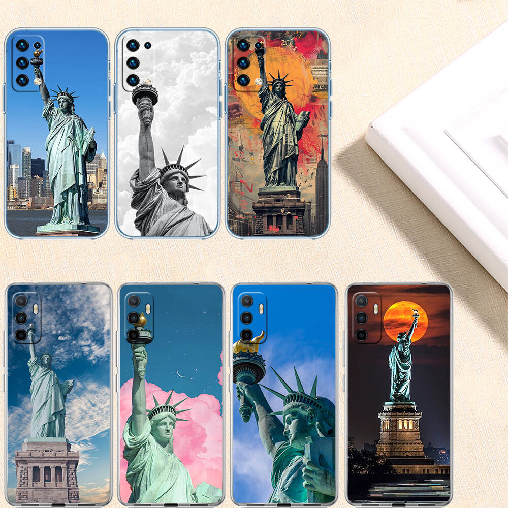 Statue of Liberty Phone Case for Motorola Edge 20 30 S30 40 50 Fusion Lite Plus Pro Ultra Neo One Action Zoom Hyper Power Macro Vision