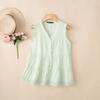 ZANZEA Damen Sommer Casual V-Ausschnitt Ärmellose Tanktops