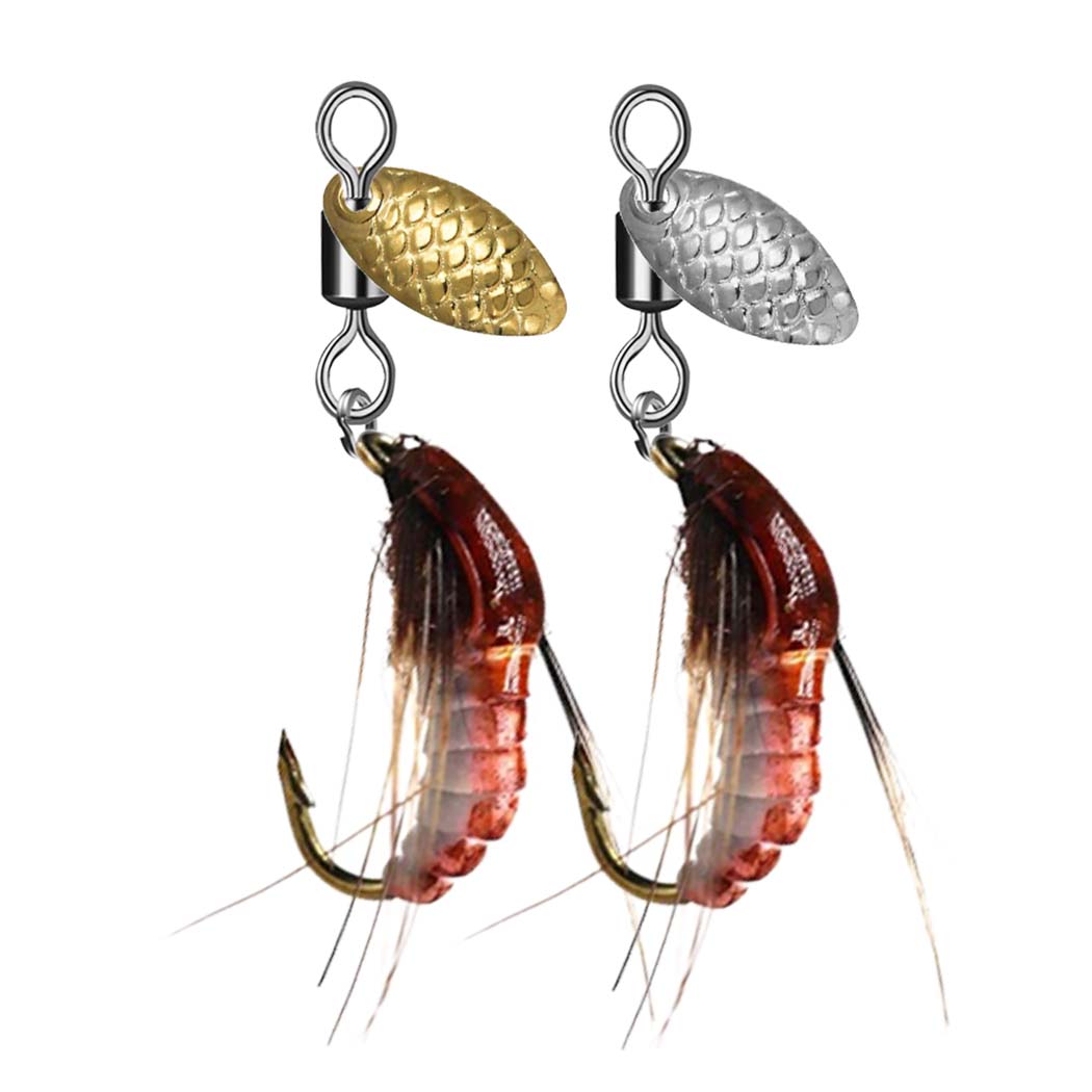 6/12 шт. блесна Sequin Scud Nymph Scud Lure Fly для ловли форели Искусственная насекомая — фото 11