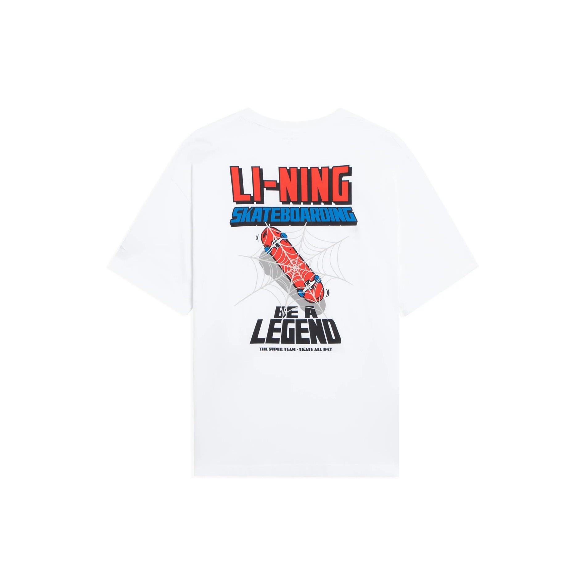 Li-Ning x MARVEL Spider Man Graphic T-shirt White Men s AHSSB91-3 L