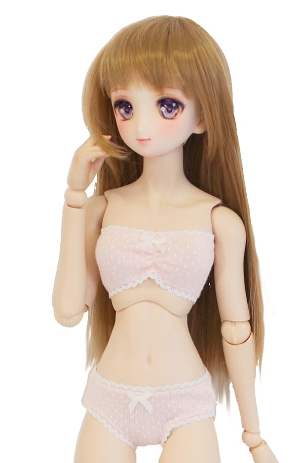 

DD compatible lingerie underwear camisole panties set pink ground yellow dots polka dots casual 60cm doll bust BJD doll clothes [Petite Marie] 1/3 +
